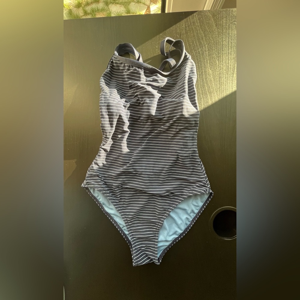 Carve Designs one-piece striped swimsuit